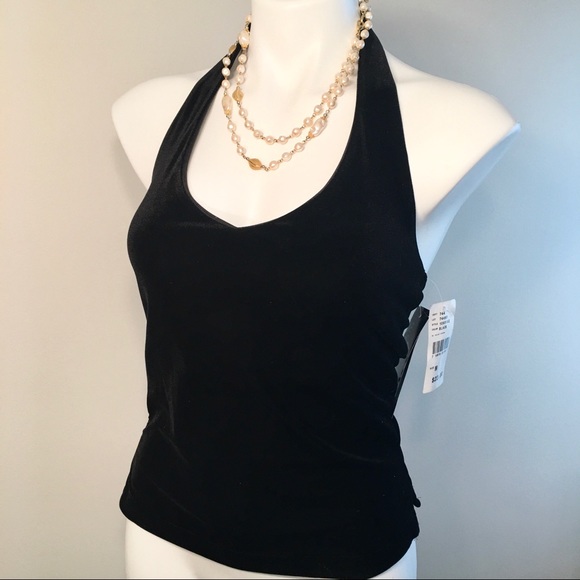 Iz Byer Tops - Velvet Halter NWT IZ Byer California Size M